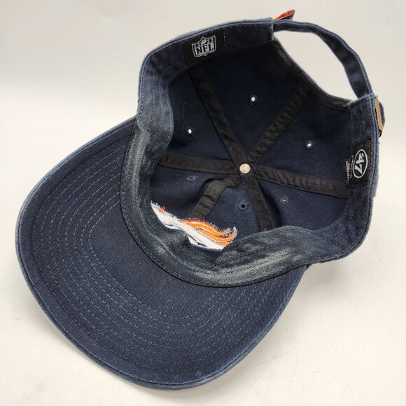 Denver Broncos NFL 47 Navy Blue Adjustable Strap Baseball Cap Embroidered Logo - Picture 11 of 14